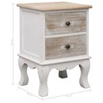 vidaXL Table de chevet 35x30x50 cm Bois de Paulownia