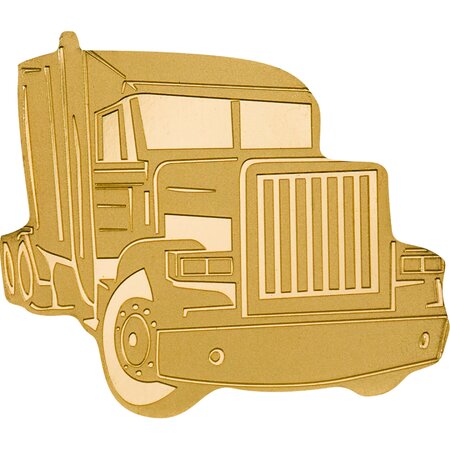 TRUCK SPECIAL SHAPE Gold monnaie 1 Dollars Palau