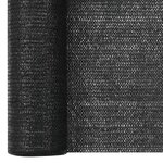 vidaXL Filet brise-vue Noir 3 6x10 m PEHD 75 g/m²