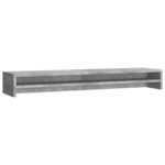 vidaXL Support de moniteur Gris béton 100 x 24 x 13 cm Aggloméré