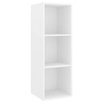 vidaXL Meuble TV mural Blanc 37x37x107 cm Aggloméré