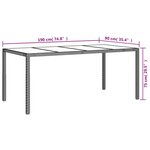 vidaXL Mobilier à dîner de jardin 9Pièces et coussins noir résine tressée
