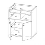 Commode à langer POLSKA SIMPLE BLANC-ORME