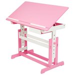 Bureau enfant meuble réglable en hauteur et inclinable rose