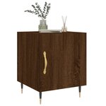 vidaXL Tables de chevet 2Pièces chêne marron 40x40x50cm bois d'ingénierie