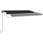 vidaXL Auvent automatique et capteur de vent et LED 4 5x3 m Anthracite