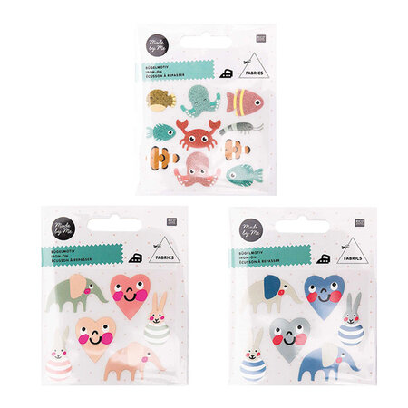 Ecussons à repasser pour enfants - Vie sous marine + Baby Girl + Baby Boy
