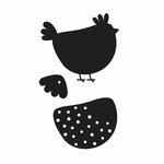Matrice de découpe - Poule à pois