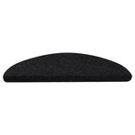 vidaXL Tapis d'escalier autocollants 15 Pièces 56x17x3 cm Noir