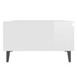 vidaXL Table basse Blanc brillant 90x60x35 cm Aggloméré