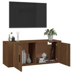 vidaXL Meuble TV mural Chêne marron 100x34 5x40 cm
