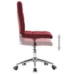 vidaXL Chaises à manger lot de 2 bordeaux tissu