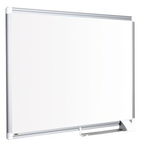 Tableau blanc Maya New Generation, surface en acier laqué, magnétique, cadre en aluminium gris, 1800 x 900 mm