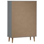 vidaXL Bibliothèque MOLDE Gris 90x35x133 5 cm Bois massif de pin