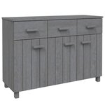 vidaXL Buffet HAMAR Gris foncé 113x40x80 cm Bois massif de pin