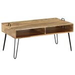 vidaXL Table basse Bois de manguier massif 100 x 60 x 45 cm