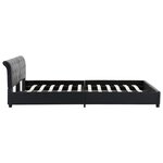 vidaXL Cadre de lit Noir Similicuir 160 x 200 cm