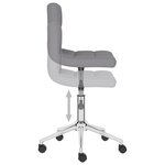 vidaXL Chaises pivotantes à manger lot de 2 Gris clair Tissu