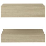 vidaXL Table de chevet Chêne sonoma 60x35 cm Aggloméré