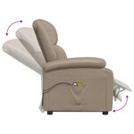 vidaXL Fauteuil de massage Cappuccino Similicuir