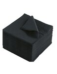 (lot   350 serviettes) serviette couleur noir 33 x 33cm