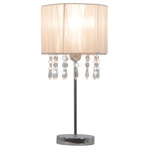 vidaXL Lampe de bureau Blanc Rond E27