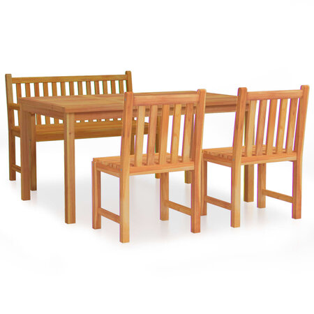 vidaXL Ensemble à dîner de jardin 4 Pièces Bois de teck massif