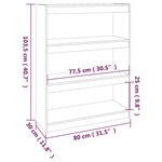 vidaXL Bibliothèque/Séparateur de pièce Marron miel 80x30x103 5 cm Pin