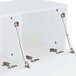 vidaXL Meuble TV Aggloméré 120x40x34 cm Blanc brillant
