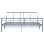 vidaXL Cadre de lit Gris Métal 200x200 cm