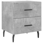 vidaXL Table de chevet gris béton 40x35x47 5 cm bois d’ingénierie