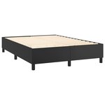 vidaXL Lit à sommier tapissier avec matelas Noir 140x200 cm Similicuir