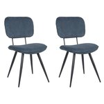 LABEL51 Chaises à manger lot de 2 Vic 49x60x87 cm bleu