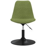 vidaXL Chaises pivotantes à manger lot de 4 Vert clair Velours