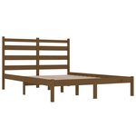 vidaXL Cadre de lit Marron miel Bois de pin massif 140x200 cm