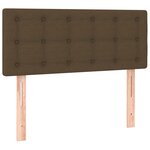 vidaXL Lit à sommier tapissier avec matelas Marron foncé 90x200 cm