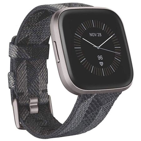 FITBIT Versa 2 - Montre connectée - Gris brume / Gris fumé tissé