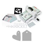 Machine de découpe Big Shot Sizzix + Matrice étiquettes maison et cœur