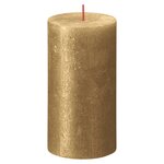 Bolsius Bougies pilier rustiques Shimmer 4 Pièces 130x68 mm Doré