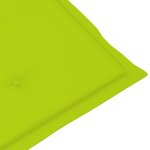 vidaXL Chaises de jardin 6 Pièces avec coussins vert vif Bois de teck