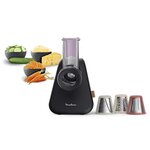 MOULINEX DJ77EN10 Eco Respect Coupe-légumes, 3 cônes (éminceur, râpe, mandoline), Design écologique, Fabriqué en France