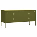 vidaXL Meuble TV Vert olive 105x35x50 cm Acier