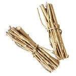 24 minis fagots de brindilles 7 cm - doré