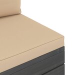 vidaXL Salon palette de jardin 2 Pièces avec coussins Bois de pin massif