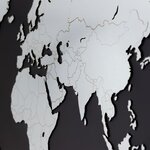 MiMi Innovations Décoration carte du monde murale Bois Blanc 130x78 cm