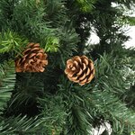 vidaXL Arbre de Noël artificiel pré-éclairé et boules vert 210 cm