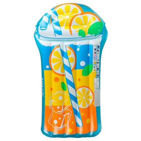 Matelas gonflable d'eau géant  ultra confort  pour piscine & plage - thé citron 185 x 100 cm