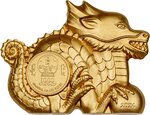 GREAT GILDED DRAGON Lunar Collection 1 onces argent monnaie 1000 Togrog Mongolia 2024