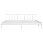 vidaXL Cadre de lit Blanc Bois de pin massif 200x200 cm