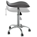 vidaXL Chaises pivotantes à manger lot de 4 gris similicuir
